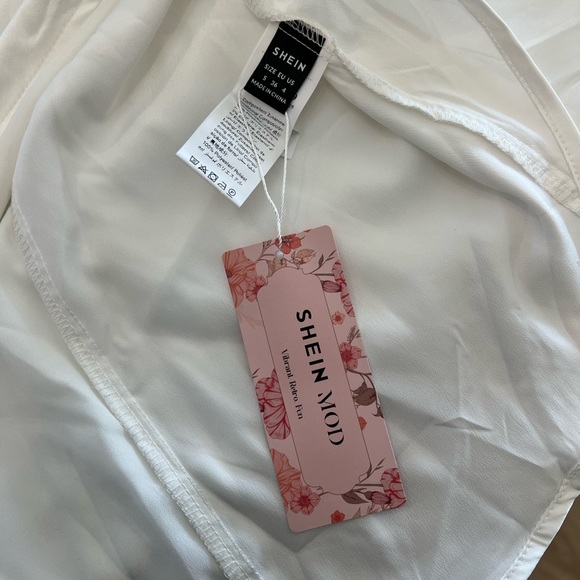 SHEIN MOD Flower Printed Assymetric Hem Spaghetti Strap Dress, Size: S - Picture 6 of 6